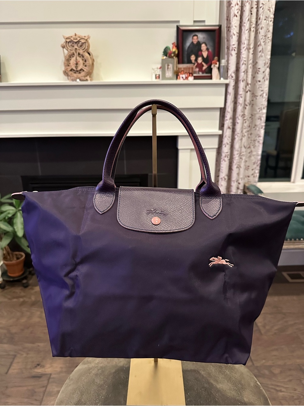 Longchamp Le Pliage Large Tote Bag - Violet - Aunthentic
